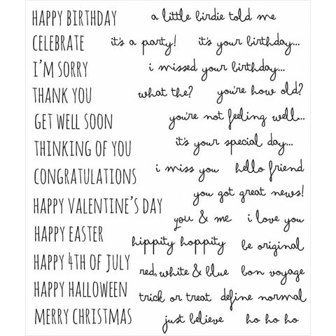 Tim Holtz Cling Rubber Stamp Set 7"X8.5"